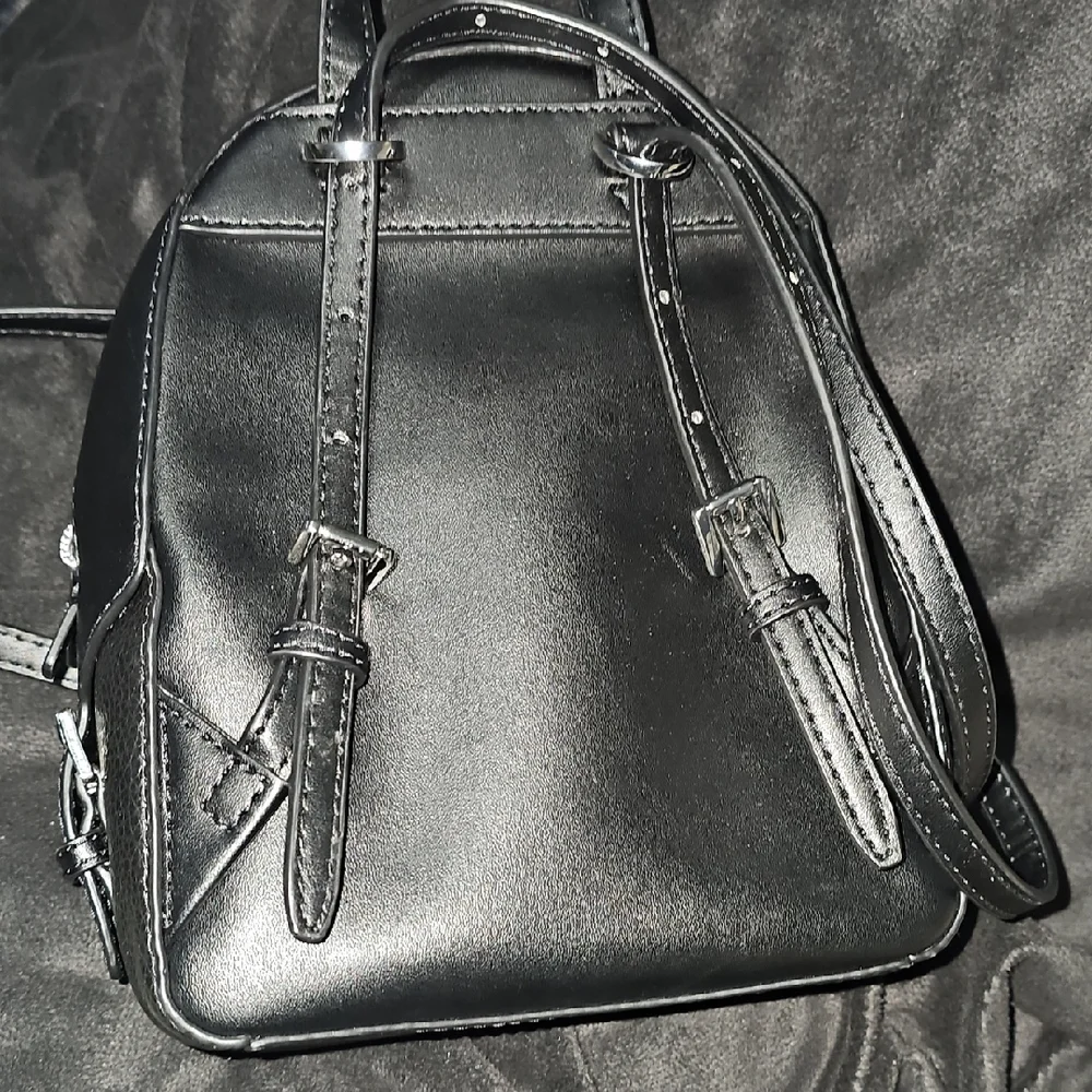 Michael Kors Black Pebbled Leather Mini Backpack